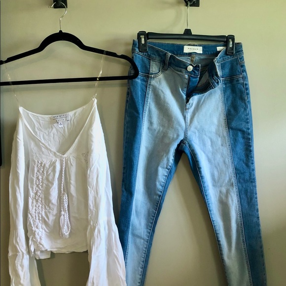 High Rise Panel Jeans - Picture 3 of 6